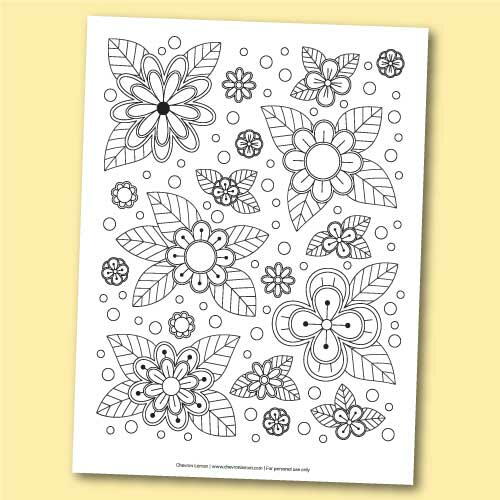 Printable Flowers Coloring Page Printable Flowers Coloring Page
