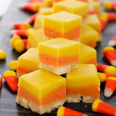 Candy Corn Halloween Fudge