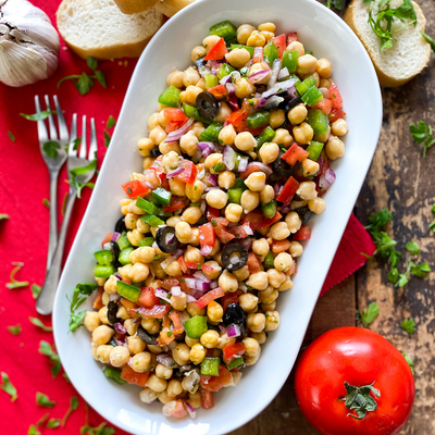 Classic Spanish Chickpea Salad | Refreshing & Packed With Flavor