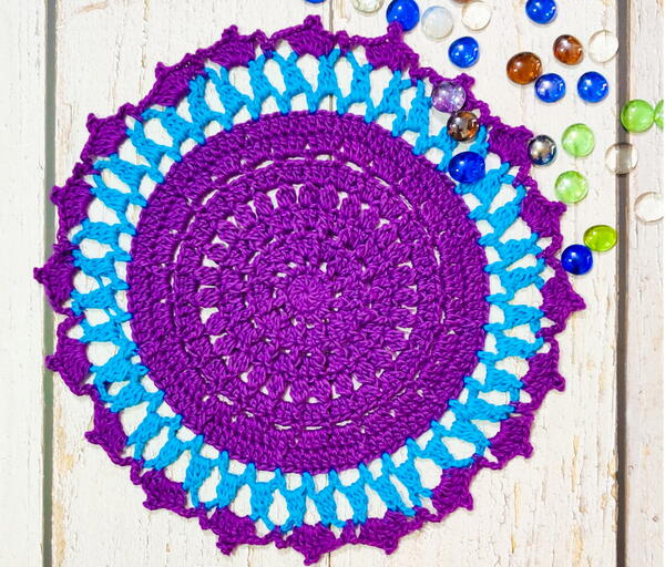 Lilac Coral Crochet Doily Lilac Coral Crochet Doily