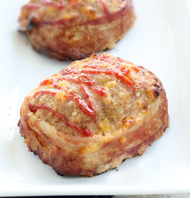 Mini Bacon Cheese Meatloaves