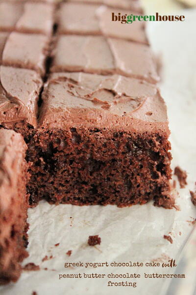 Greek Yogurt Chocolate Cake With Peanut Butter Chocolate Buttercream Frosting Greek Yogurt Chocolate Cake With Peanut Butter Chocolate Buttercream Frosting