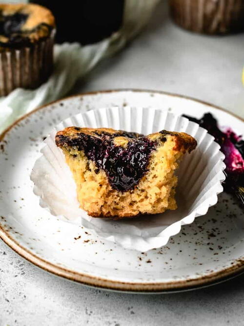 Paleo Lemon Muffins Swirled With Blueberry Jam Paleo Lemon Muffins Swirled With Blueberry Jam