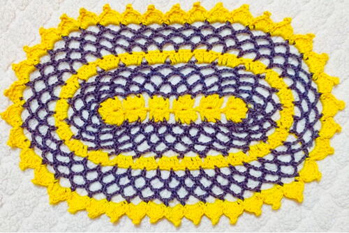 Crochet Oval Lace Doily Crochet Oval Lace Doily