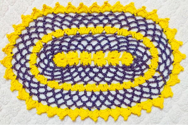 Crochet Oval Lace Doily Crochet Oval Lace Doily
