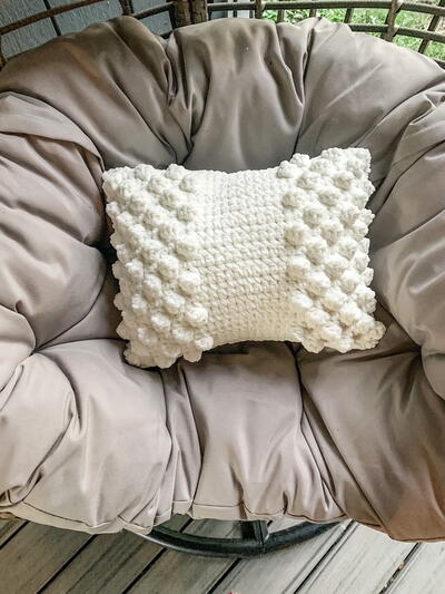Bookend Bulky Bobble Crochet Pillow Pattern