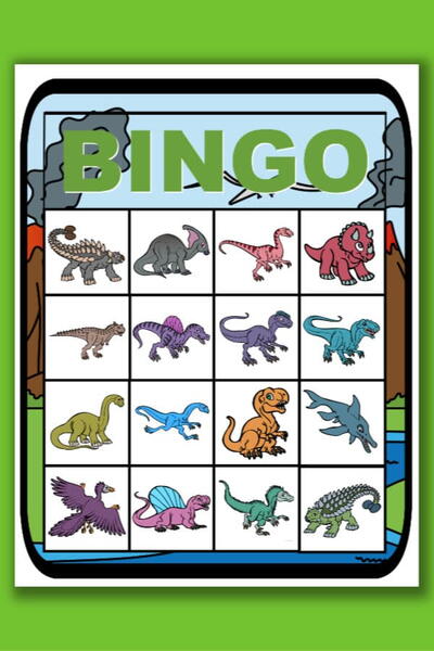 Printable Dinosaur Bingo Game For Kids Printable Dinosaur Bingo Game For Kids