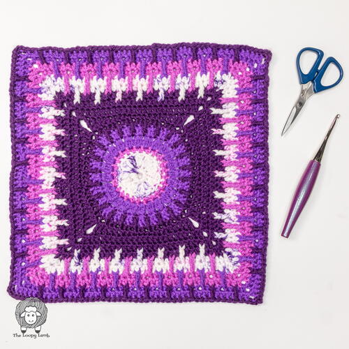Lavender Fields Crochet Blanket Square Lavender Fields Crochet Blanket Square