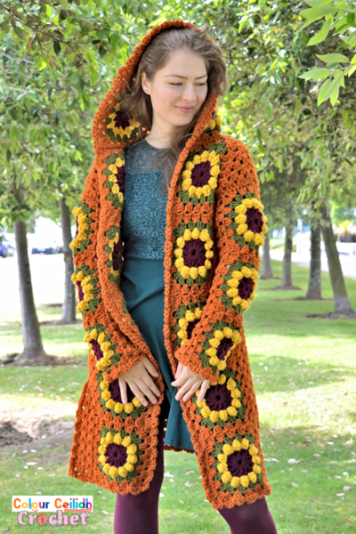 Crochet Sunflower Cardigan