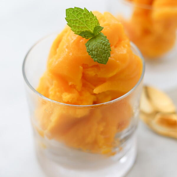 Healthy Mango Sorbet Healthy Mango Sorbet