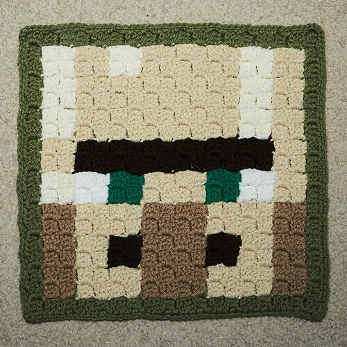 Minecraft Villager C2c Crochet Block Minecraft Villager C2c Crochet Block