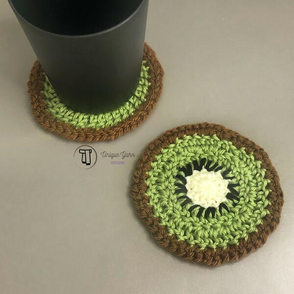 Kiwi Fruit Coaster Crochet Pattern Kiwi Fruit Coaster Crochet Pattern