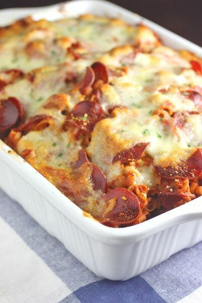 Easy Pepperoni Pizza Pasta Casserole Easy Pepperoni Pizza Pasta Casserole