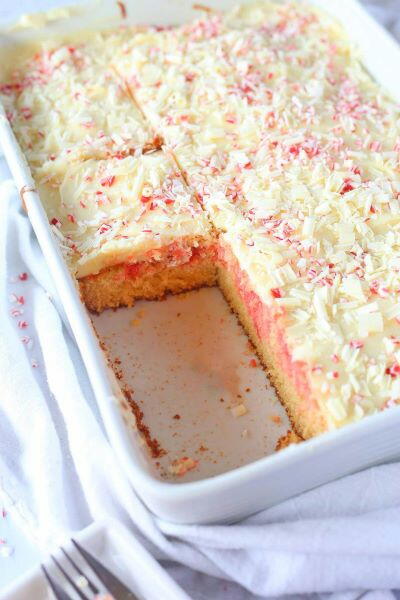 White Chocolate and Peppermint Sheet Cake White Chocolate and Peppermint Sheet Cake