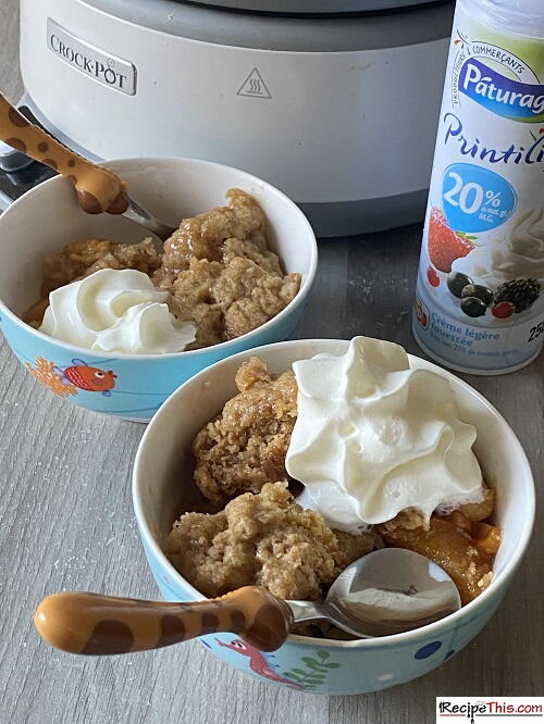 Slow Cooker Peach Cobbler Slow Cooker Peach Cobbler