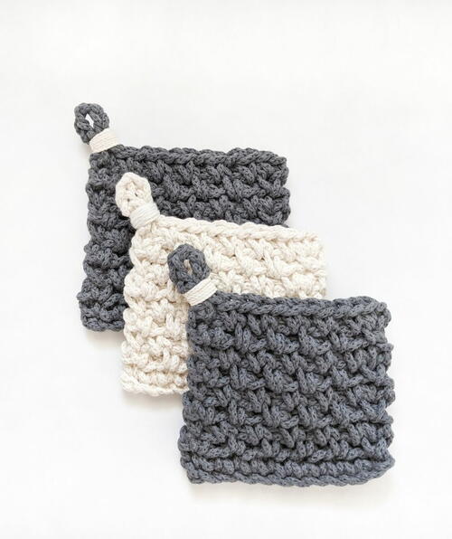 Modern Chunky Crochet Coasters Modern Chunky Crochet Coasters