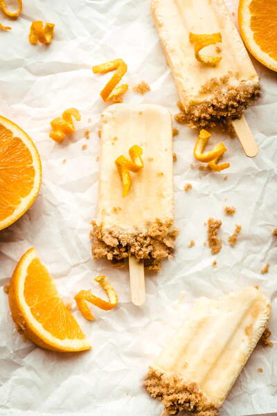 Creamsicles With Graham Cracker Crumble Creamsicles With Graham Cracker Crumble