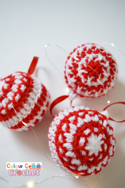 Crochet Christmas Nordic Bauble Crochet Christmas Nordic Bauble