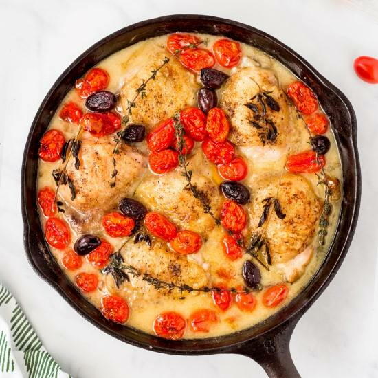 Skillet Chicken With Olives And Tomatoes Skillet Chicken With Olives And Tomatoes