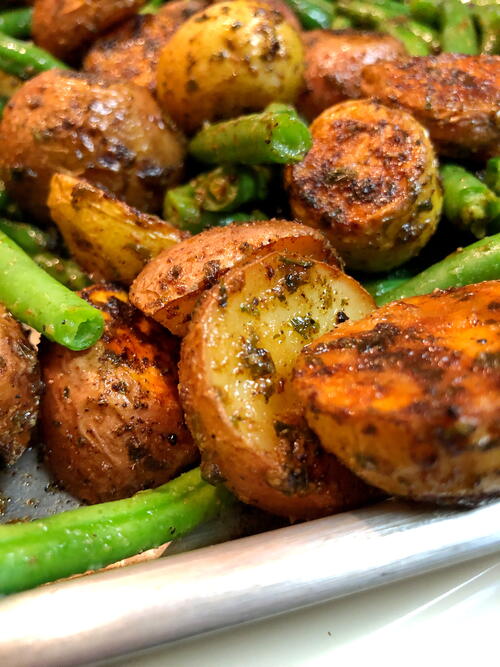 Roasted Potatoes And Green Beans Roasted Potatoes And Green Beans