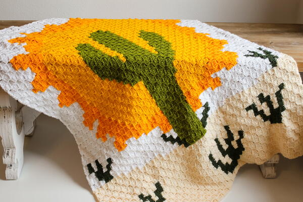 Desert Cactus Sun C2c Blanket Desert Cactus Sun C2c Blanket