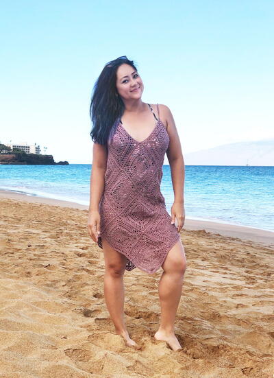 Granny Squares Swimsuit Cover Up Dress