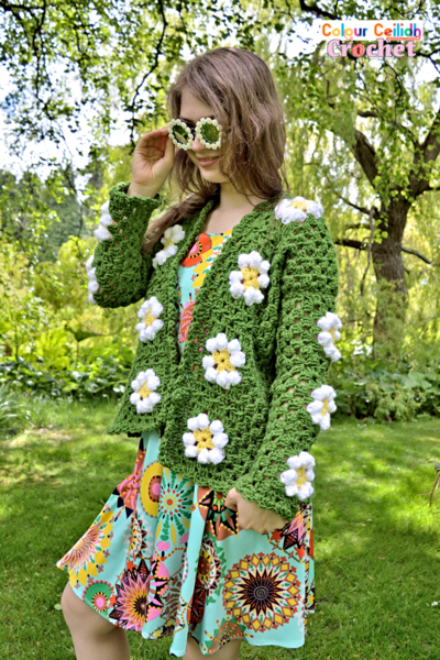 Crochet Daisy Granny Square Cardigan Crochet Daisy Granny Square Cardigan