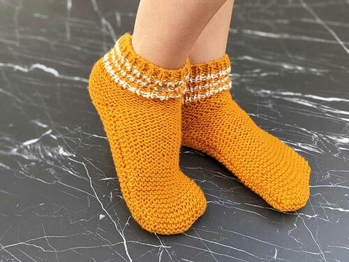 Two-needle Flat Socks Two-needle Flat Socks