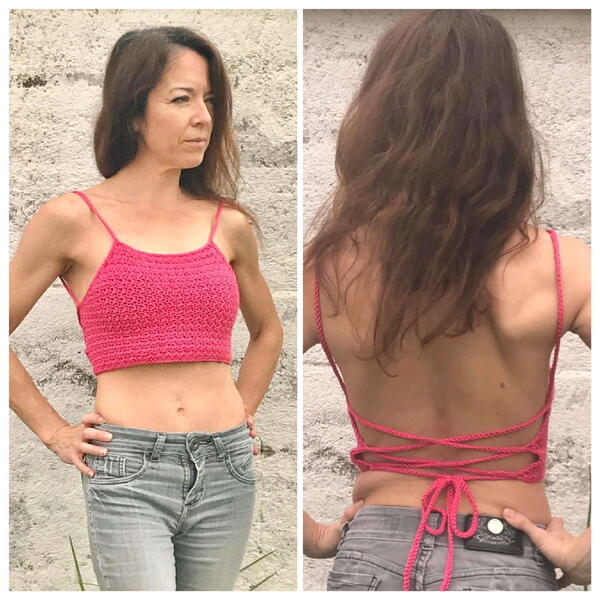Crochet Backless Crop Top Crochet Backless Crop Top