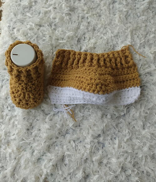 Crochet Unisex Baby Booties Worked Flat Crochet Unisex Baby Booties Worked Flat