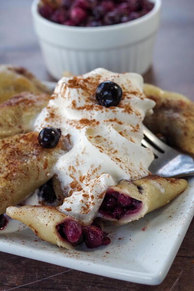 Saskatoon Berry juneberry Dessert Perogies Saskatoon Berry (juneberry) Dessert Perogies
