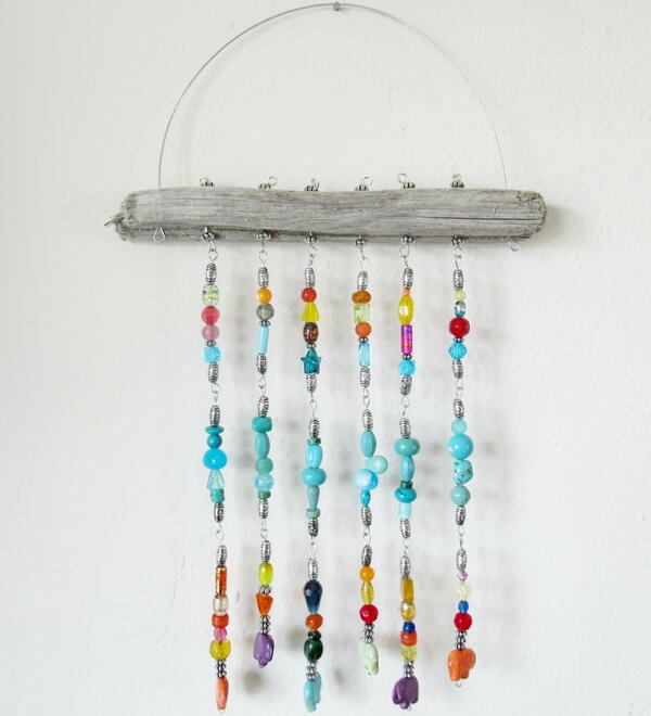 Driftwood Beaded Wall Hanging Driftwood Beaded Wall Hanging