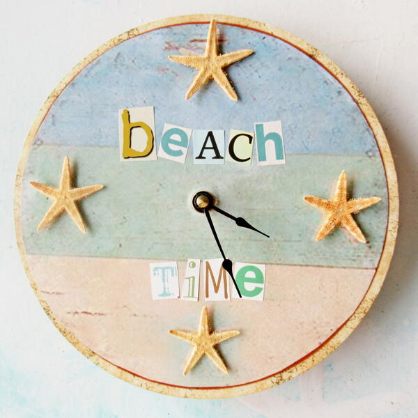 Repurposed Beach Clock Repurposed Beach Clock