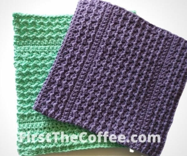 Even Moss Stitch Dishcloth Even Moss Stitch Dishcloth