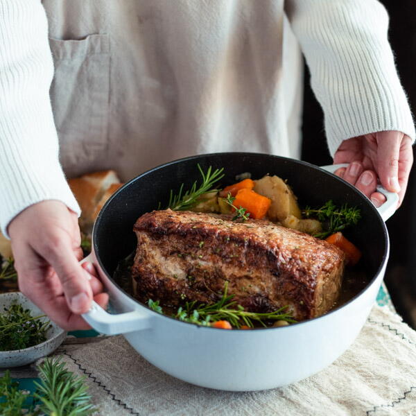 Dutch Oven Pork Roast With Gravy