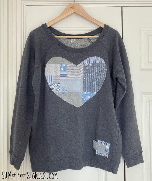 Heart Patchwork Sweatshirt Update Heart Patchwork Sweatshirt Update