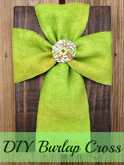 Super Easy Diy Burlap Cross Tutorial Super Easy Diy Burlap Cross Tutorial