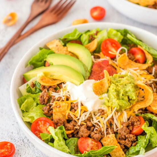 Easy Beef Taco Salad Easy Beef Taco Salad