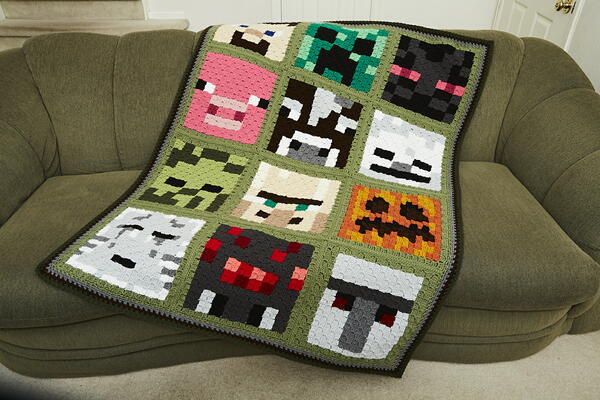 Minecraft C2c Crochet Afghan Minecraft C2c Crochet Afghan