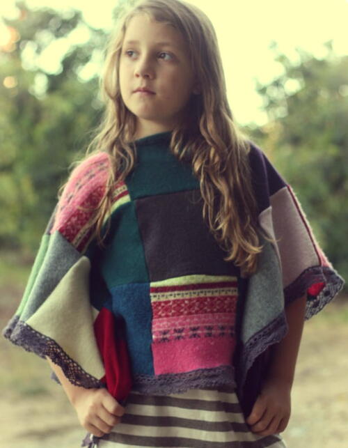 Boho Style Patchwork Poncho Boho Style Patchwork Poncho