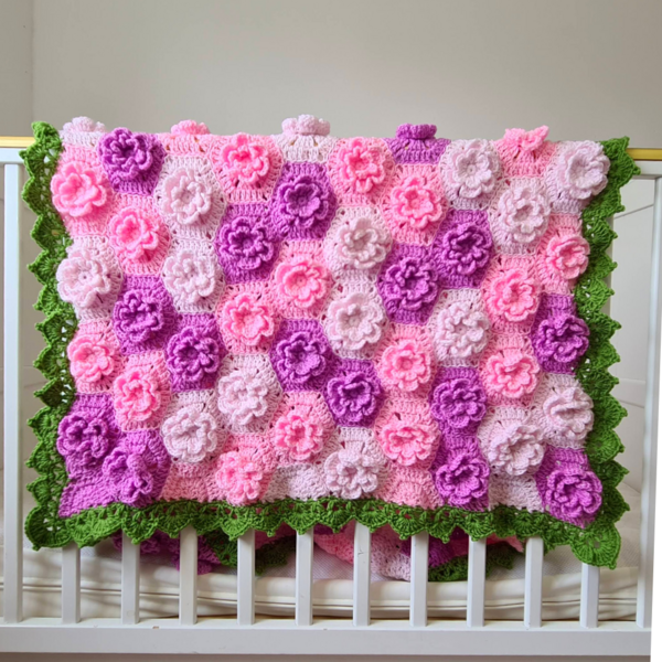 Summer Garden Flower Baby Blanket Summer Garden Flower Baby Blanket