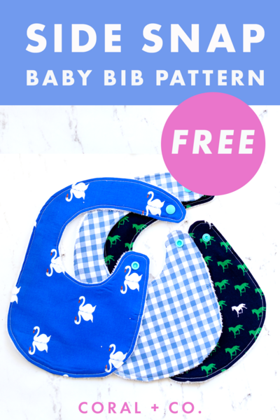 Side Snap Baby Bib Pattern With Terry Cloth