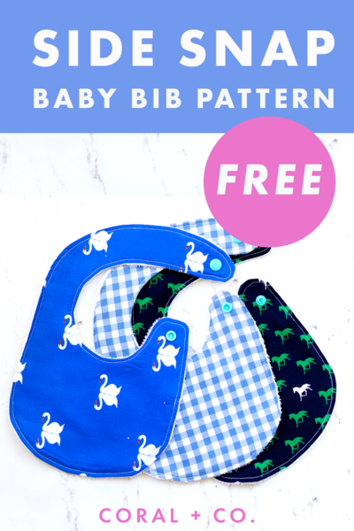 Side Snap Baby Bib Pattern With Terry Cloth Side Snap Baby Bib Pattern With Terry Cloth