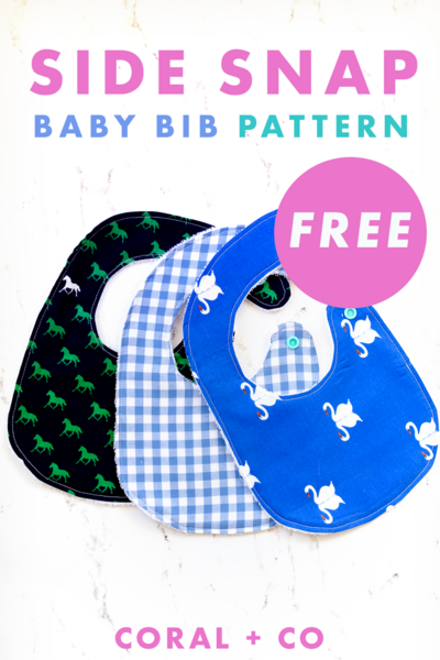 Side Snap Baby Bib Pattern With Terry Cloth
