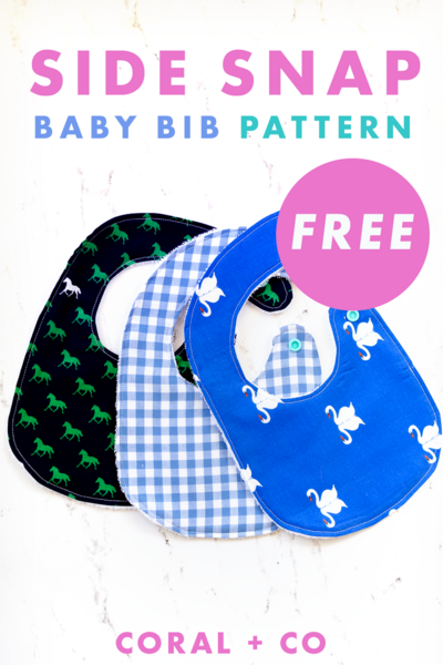 Side Snap Baby Bib Pattern With Terry Cloth Side Snap Baby Bib Pattern With Terry Cloth