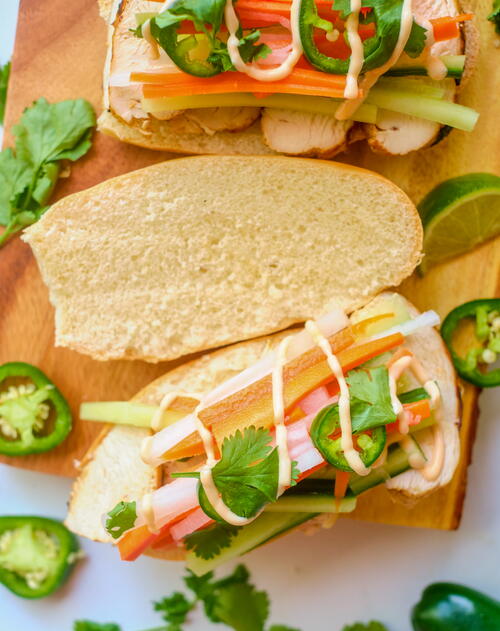 Lemongrass Chicken Bánh Mì In Grilled/bbq Food, Kid Friendly Snacks, Lunches & More, Recipes, Vietnamese Recipes On 08/08/21   Jump To Recipe How To Make A Lemongrass Chicken Bánh Mì 
