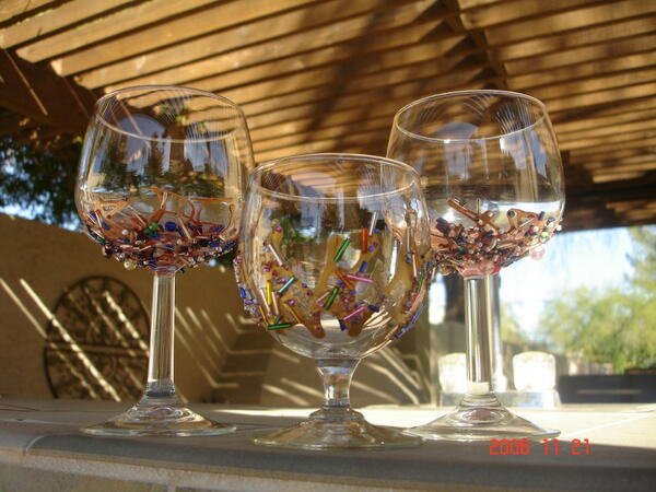 Beaded Wine Glasses Beaded Wine Glasses
