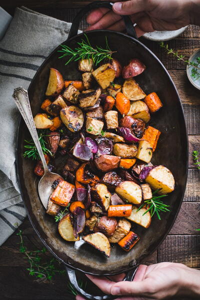 Roasted Root Vegetables With Balsamic Roasted Root Vegetables With Balsamic