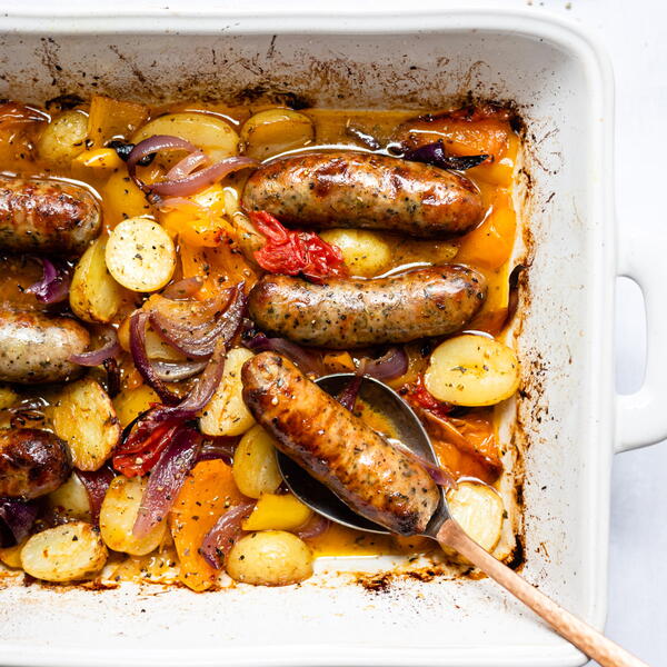 Simple Sausage Traybake Simple Sausage Traybake