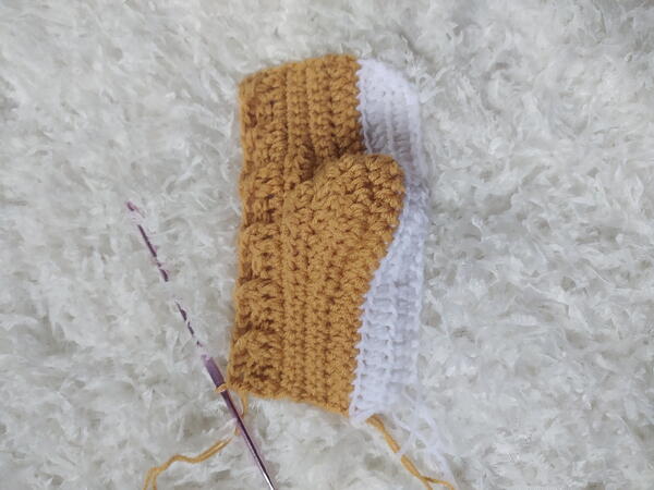 Crochet Cable Baby Booties Worked Flat Crochet Cable Baby Booties Worked Flat